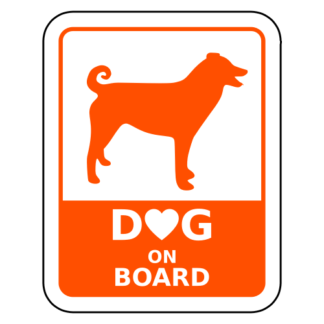 Dog On Board Sticker (Orange)